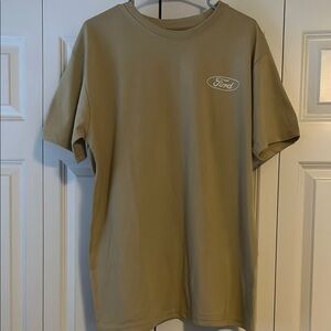 Ford Tan Short Sleeve Tee Classic Crew Neck